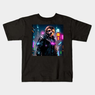 Cyberpunk Sloth Kids T-Shirt